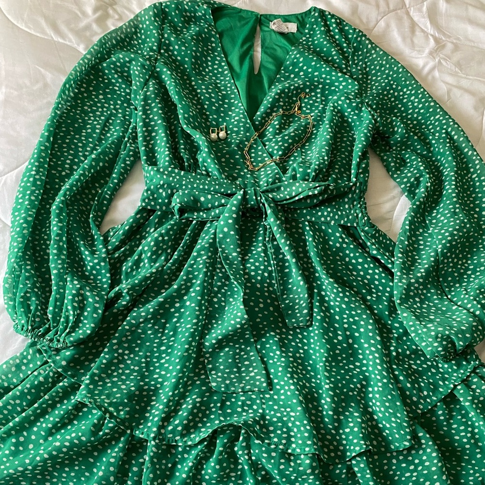 Japna Green Mini Dress
